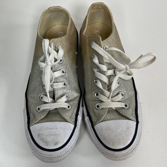 Vintage Y2K Indie GrungeāMetallic Converse Chuck Taylor Women's Sneakers / Sz: 7 - Picture 4 of 6